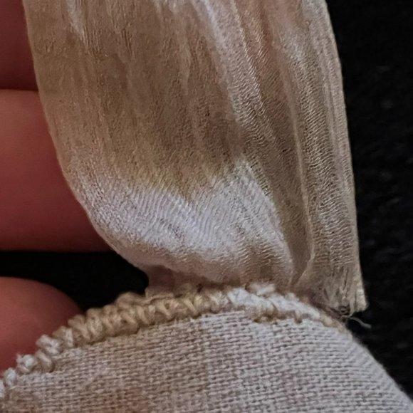 Loft Beaded Bib Necklace w/Fabric Closure - Picture 4 of 4